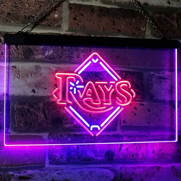 Tampa Bay Rays Logo Dual LED Neon Light Sign